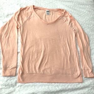 VS PINK— Loose Longsleeve V-neck